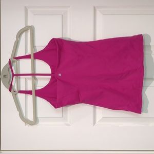 Pink Montiel T-Back Tank, Size Small